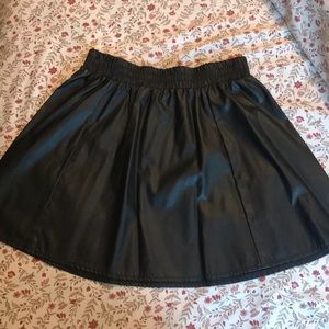 Leather Skater Skirt
